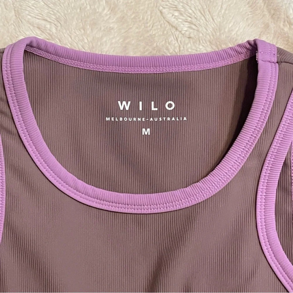ANTHROPOLOGIE - WILO, Racer bra Sports bra in Mauve & lavender, size Medium - Picture 6 of 11